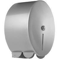 1 x RAW Customer Returns C21 Hygiene Ltd - Silver Metal Toilet Roll Holders - Wall Mounted Toilet Roll Dispenser for Mini Jumbo Rolls - RRP £42.95