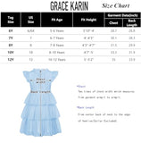 1 x Brand New GRACE KARIN Girls Summer Tutu Dress Flutter Sleeve Tiered Pageant Dresses for Birthday Party Light Pink 6-7 Years - RRP £10.94
