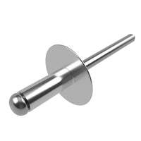 1 x Brand New 4.8mm x 35mm Large Head Alloy Rivets, 200 Pack Blind Rivet for Metal, Large Flange Dome Head Rivets, Aluminium Body and Steel Mandrel Pop Rivets for Tinplate, Metal Fastening Push Rivets - RRP £38.29