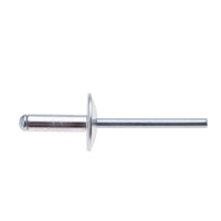 1 x Brand New 4.8mm x 35mm Large Head Alloy Rivets, 200 Pack Blind Rivet for Metal, Large Flange Dome Head Rivets, Aluminium Body and Steel Mandrel Pop Rivets for Tinplate, Metal Fastening Push Rivets - RRP £38.29