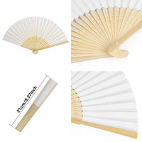37 x Brand New Dproptel Hand Fan Pocket Paper Fan 10 Compartments with Gift Bags Wedding Party Guest Favour Wedding Decoration White  - RRP £554.63