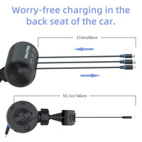 1 x RAW Customer Returns OHLPRO Multi Car Retractable Backseat 3 in 1 Car Charging Station Box Compatible with All Phones iPhone Samsung Android Share Taxi Customer Charging Dock Attach to Headrest - RRP £31.99
