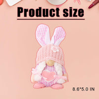 3 x Brand New Dlishka Easter Bunny Plush-Delightful Easter Decorations Featuring A Gnome Design,Unique Easter Decor, For Children,Spring Festive Home D Cor And Auspicious Charm. Knit Pink  - RRP £14.97