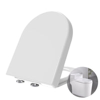1 x RAW Customer Returns D-Shape Toilet Seat - Family Toilet Seat with Child Seat Built-in, Potty Training Toilet Seat for Toddler, Soft Close, Quick Release Removable for Cleaning - RRP £35.99