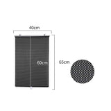 1 x RAW Customer Returns Suction Cup Roller Blind No Drilling Required Balcony Window Portable Sunshade Privacy Screen, Transparent Stickers Supplied Black Mesh Dot 3 PACK , 68x125cm 26.8x49.2in  - RRP £38.99
