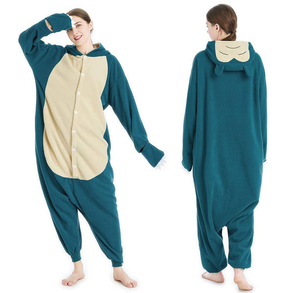 1 x Brand New DreamJing Snorlax Adult Onesie Pajamas Animal Cosplay Ch ...