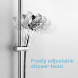 1 x RAW Customer Returns OFFO Shower Riser Rail, 68cm Wall Mounted Shower Rail Adjustable Distance 38 to 66cm with Handheld Shower Head Holder Replacement for Shower, Chrome - RRP £26.99