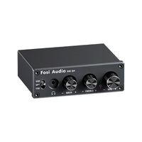 1 x RAW Customer Returns Fosi Audio Q4 Headphone Amplifier DAC Converter, Mini Stereo Digital-to-Analog DAC Amp, USB Coaxial Optical to 3.5MM AUX RCA Jack, for Computer Desktop Powered Active Speakers Up to 24 bit 192 kHz - RRP £69.99