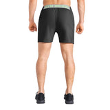 1 x Brand New BROKIG Men s Gym Running Shorts,Half-Back Workout Sports Shorts Elastic Waistband with Zip Pockets M,Black  - RRP £21.98