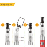 1 x RAW Customer Returns E Cigarettes Vape Pens Starter Kit VapeMaster H2 Dual Vape Pens, Easy to Fill and Charge, Long Lasting Battery, Pure Taste - No E-Liquid, No Nicotine Red White , 1.0 count - RRP £19.99