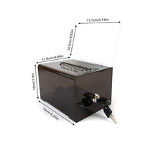 1 x RAW Customer Returns Acrylic Donation Ballot Box with Lock - Secure Suggestion Box Perfect for Business Cards 6.25 x 4.5 x 4  - RRP £22.99