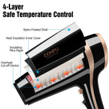 1 x RAW Customer Returns 2200W Professional Hair Dryer CONFU Ionic Hairdryer with Diffuser Fast Drying Powerful Fast Dry Salon Blow Dryers with Nozzle DC Motor, Black - RRP £20.89