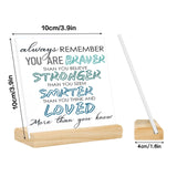 10 x Brand New Cheer Up Gifts for Women, Inspirational Acrylic Plaques Motivational Quotes Desk Decor Gifts, Thinking of You Gifts with Wooden Stand for Men Women Friends Coworkers Birthday Christmas-10 10cm - RRP £69.8