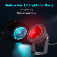 1 x RAW Customer Returns Keenso Pond Lights, Underwater LED Light Marine Boat Yacht 10W 12V RGB LED Underwater Spot Light IP68 Waterproof Pond Aquarium Lamp Operating Temperature -10 50 Other Transport - RRP £21.04