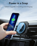1 x RAW Customer Returns ESR 15W Magnetic Wireless Car Charger HaloLock , Compatible with MagSafe Car Charger, Car Accessories, Air Vent Car Phone Holder, Fast Charging, Car Mount Charger for iPhone 15 14 13 12 Series, Black - RRP £34.99