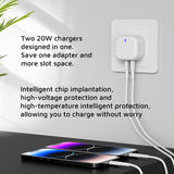 1 x RAW Customer Returns iPhone fast Charger plug and cable, Dual 20W USB C Charger plug with USB-C to Lightning Cable 6FT 3FT for apple iPhone14 13 12 11 series apple Watch iPad AirPods, Type c charger,Total 40W - RRP £14.99