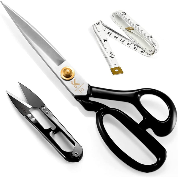 1 x RAW Customer Returns Left-Handed Fabric Scissors - 10.5 Inch 26.8CM  Electroplated Finishing High Carbon Steel Scissors Tailor s Dressmaker  Shears