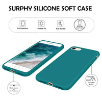 7 x RAW Customer Returns SURPHY iPhone SE 2022 case, iPhone SE 2020 case, iPhone 8 Case, iPhone 7 Case, Liquid Silicone Gel Rubber Shockproof Protective Back Case Cover for iPhone SE 3 SE 2 8 7 4.7 inches, Teal Blue - RRP £97.65
