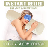 1 x RAW Customer Returns BlinBlin Memory Foam Neck Roll Pillow Round Cervical Pillow Removable Cover Relieve Neck Pain 17.7 x 5.9 inch  - RRP £19.99