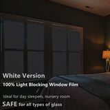 1 x RAW Customer Returns FEOMOS White Blackout Window Film - 100 Light Blocking Static Window Clings Privacy Total Blackout Window Coverings Room Darkening Easy Removal 60cm x 200cm - RRP £20.99