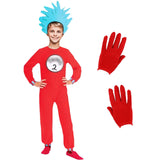 1 x RAW Customer Returns Maryparty Thing 1 and Thing 2 Costume for Boys and Girls World Book Day Costume for Kids Style-2, L  - RRP £17.78