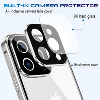 1 x RAW Customer Returns QiiStar Privacy Case for iPhone 15 Pro Max,Anti-Peeping Screen Transparent Back Cover Double Sided Tempered Glass 360 Full Body Phone Case Magnetic Bumper with Camera Lens Protector,Clear Blue - RRP £19.99