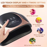 1 x RAW Customer Returns UV LED Nail Lamp, 256W LED UV Lamps for Gel Nails Curing with 4 Timer Settings, Auto Sensor UV Nail Dryer, Touch Screen Gel Nail Lamp, Professional LED Gel Nail Polish Drying Lamp for Home Salon Use - RRP £23.99