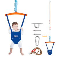 1 x RAW Customer Returns FUNLIO Baby Jumper with a Ceiling Hook for 6-24 Months, Baby Door Jumper for Indoor Outdoor Play, Infant Jumper Doorway with Adjustable Chain, Easy to Assemble Store with a Ceiling Hook  - RRP £37.99