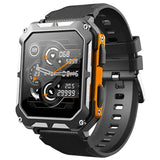 1 x RAW Customer Returns WAHK RAHK The Indestructible Smart Watch For Men Answer Make Call - Rugged Outdoor Fitness Tracker with Call Function - Heart Rate, Blood Pressure,Sleep Monitor Smartwatch Black Orange  - RRP £39.6