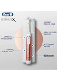 1 x RAW Customer Returns Oral-B Genius X Electric Toothbrush with Artificial Intelligence, App Connected Handle, 1 Toothbrush Head Travel Case, 6 Mode Display with Teeth Whitening, 2 Pin UK Plug, Rose Gold - RRP £118.94