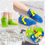10 x Brand New Baopinlady Fluffy Cartoon Monster Socks - Warm Cozy Coral Velvet Three-dimensional Quirky Winter Socks for Women - Funny Fuzzy Cozy Socks for Christmas Winter Warmth - RRP £129.9