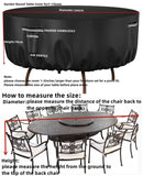 5 x Brand New Outdoor Table Chair Covers Waterproof Round Garden Patio Set Cover Large size UV Resistant Rain Snow Protection for Outdoor Patio Table and Chairs Set Circular, Diam244 70cm Height  - RRP £249.95