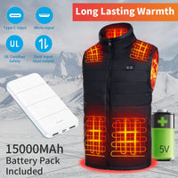 1 x RAW Customer Returns WeKit Heated Vest Unisex Warming Heating Clothes Lightweight Heated Electric Heated Vest with Battery Pack S , Black - RRP £106.45