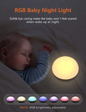 1 x RAW Customer Returns OOWOLF Night Light Baby,7 RGB Colors,LED Touch Control Night Light, Adjustable Brightness,USB Rechargeable Breastfeeding Night Light for Nursery,Kids,Toddler,Newborn - RRP £12.99