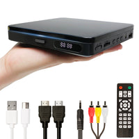 1 x RAW Customer Returns VATI Mini DVD Player,Small DVD Players for TV,CD Players for Home,All Region Free 1080P HD Compact DVD Player with RCA HDMI Cables,Remote Control,Breakpoint Memory,Built-in PAL NTSC,USB Input - RRP £27.98