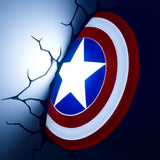 1 x RAW Customer Returns 3D Light FX 816733002187 Marvel Captain America Shield 3D Wall Light, Red, White and Blue - RRP £24.94