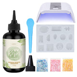1 x Brand New LAifu UV Resin Kit with Lamp 36W, UV Resin Kit for Beginner, Crystal Clear Hard Glue Jewelry Making DIY Keychains Necklaces Bracelets Earrings Pendants Art Crafts 100g  - RRP £16.99