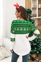 1 x Brand New YBENLOVER Womens Merry Christmas Sweatshirt Funny Xmas Long Sleeve Top Jumper Pullover A-Green, S  - RRP £19.31