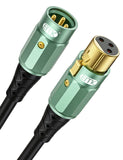 1 x Brand New EMK XLR Male to Female Microphone Cable, Double Shielded 3 Pin Balanced Mic Wire HiFi Audio Microphone Cable 1M, XLR Male to Female, Green  - RRP £18.98