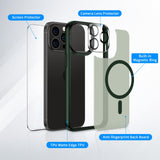 4 x Brand New XINKAE 4 in 1 for iPhone 14 Pro Case, iPhone 14 Pro Phone Case Compatible with Magsafe, Military-Grade Protective Cover Shockproof Magnetic Apple Cases. Translucent Green - RRP £61.48