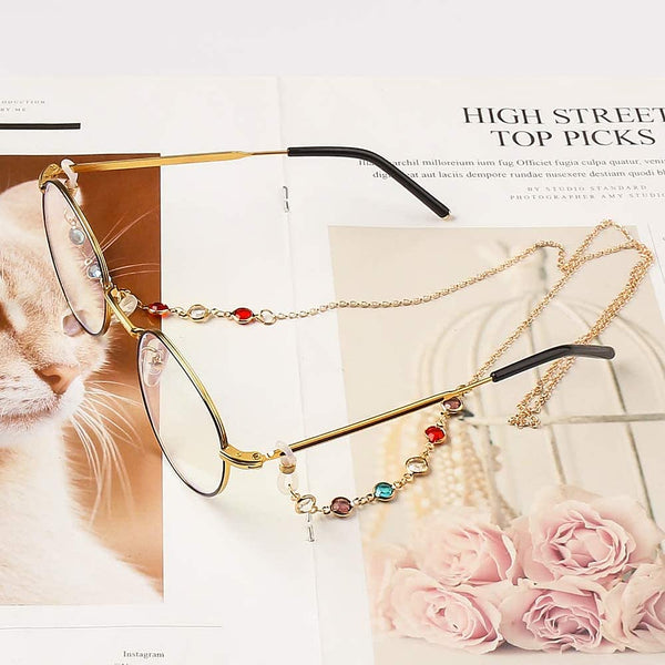 1 x Brand New FQING 4 Pcs Glasses Chains Eyeglass Chains Beaded Sungla ...