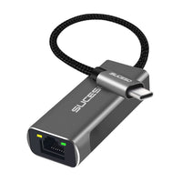 1 x RAW Customer Returns SUCESO USB C to 2.5G Ethernet Adapter Type C Thunderbolt 3 to RJ45 2.5 Gigabit LAN Type C to 2.5 Gbps Network Adapter Compatible with MacBook Pro Air, iPad Pro, Surface, Dell XP15 13, Windows etc - RRP £20.99