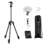 1 x RAW Customer Returns K F Concept 66 168cm Compact Tripod for Camera and Phone, 8kg 17.6lbs Load Capacity DSLR Camera Tripod with Ball Head, Compatible with Canon SONY iPhone Samsung GoPro, etc. - RRP £46.99