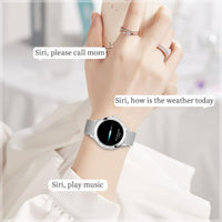 1 x RAW Customer Returns niolina Smart Watches for Women Answer Make Call , 1.19 Smartwatch for Android iOS,Diamond Sport Watch for Ladies with Pedometer,Calculator,Voice Assistants,Blood Pressure Monitor,Silver - RRP £49.99