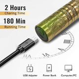 1 x RAW Customer Returns Electric Beard Trimmer Mens Hair Clippers Cordless Sharp Titanium Precision T Blade Trimmer for Men USB Rechargeable Hair Trimmer Clippers for Men Haircut for Families and Barber Gold  - RRP £19.99