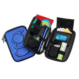 1 x RAW Customer Returns Glucology Diabetic Travel Case Plus Size - Organizer for Blood Sugar Test Strips, Medication, Glucose Meter, Pens, Insulin Syringes, Needles, Lancets - Hardshell Carrier Pack - Classic, Blue  - RRP £34.43