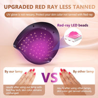 1 x RAW Customer Returns UV LED Nail Lamp, 256W LED UV Lamps for Gel Nails Curing with 4 Timer Settings, Auto Sensor UV Nail Dryer, Touch Screen Gel Nail Lamp, Professional LED Gel Nail Polish Drying Lamp for Home Salon Use - RRP £23.99