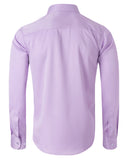 1 x Brand New Men s Dress Shirts Solid Long Sleeve Stretch Wrinkle-Free Formal Shirt Business Casual Button Down Shirts,Purple,M - RRP £21.98