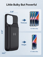 1 x RAW Customer Returns NEWDERY Battery Case for iPhone 14 Pro Max 14 Plus 10000mAh Qi Wireless Charging Case Sync-Data Supported, Extended Rechargeable Charger Battery Pack for iPhone 14 13 12 Pro Max,14 Plus 6.7 Black - RRP £52.99
