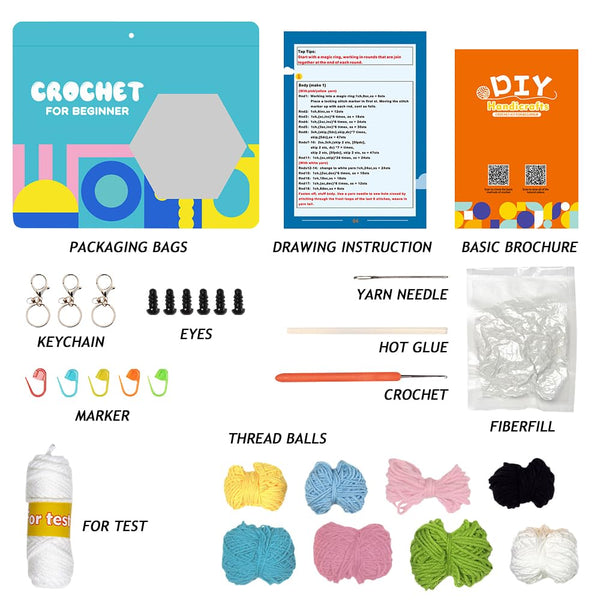 1 x Brand New NICEWAT Animals Crochet Starter Kit, 3Pcs Complete ...